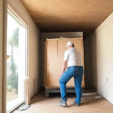 The loading of furniture and decorations onto the moving truck marked the beginning of the house renovation process.