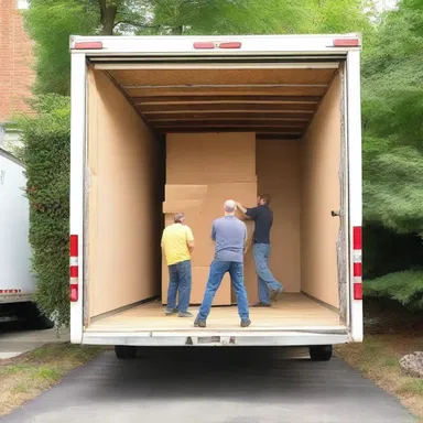 The loading of furniture and decorations onto the moving truck marked the beginning of the house renovation process.