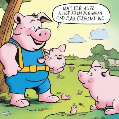 In the comic strip, the character's superpower was the ability to communicate with animals, including understanding their oinks.
