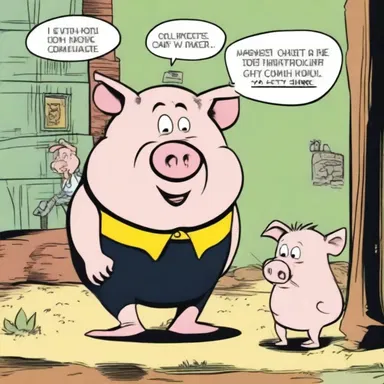 In the comic strip, the character's superpower was the ability to communicate with animals, including understanding their oinks.