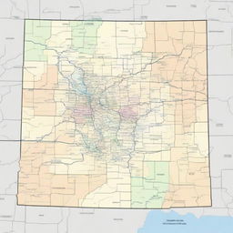 Generate an image of a detailed roadtrip map for the state of Missouri, highlighting the main highways, popular tourist spots, and rest areas