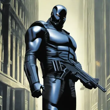In the dystopian science fiction novel, the enforcer served as the enigmatic figure who carried out the government's dark and unpleasant tasks, leaving a trail of fear and intimidation.