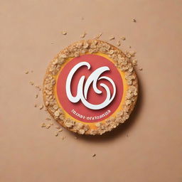 A vibrant logo design for a snacks brand featuring oats prominently.