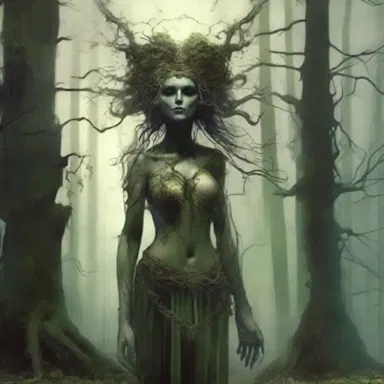 According to ancient mythology, the goddess of decay would bring putrescent plants to wither the forests and scare away the forest spirits.