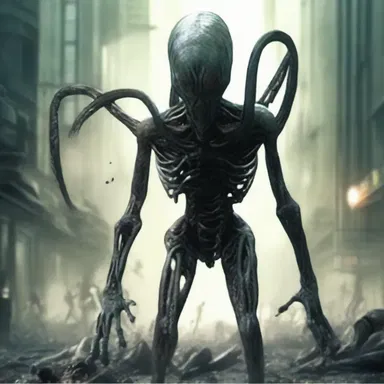 In the dystopian future depicted in the novel, alien invaders introduced a putrescent virus that turned humans into mindless zombies.
