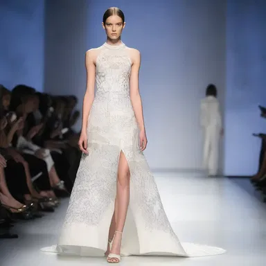 The designer created a unique dress inspired by the intricate patterns of a commissure, adding a touch of neuroscience to the runway.