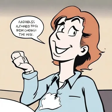 In the comic strip, the character's cheerfulness always brings a smile to readers' faces.