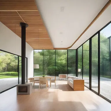 The modern house design incorporated glass walls that allowed for natural light soakage, creating a bright and airy atmosphere.