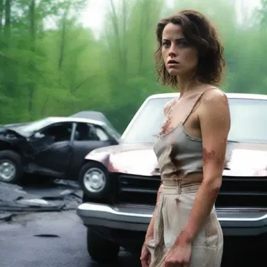 The protagonist of the film was in extremis after a gruesome car crash.