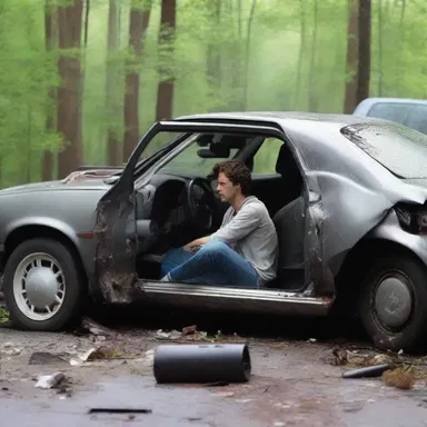 The protagonist of the film was in extremis after a gruesome car crash.