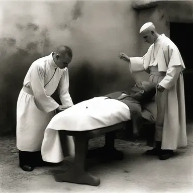 The priest administered the last rites to the soldier in extremis.