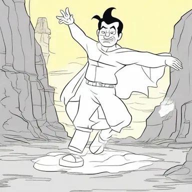 In the cartoon, the character came back to life just as he was in extremis.
