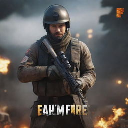 YouTube thumbnail featuring prominent visuals from the game 'Free Fire' and bold text overlay reading 'AWM MONTAGE'. The layout is attention-grabbing and energetic, designed for optimal viewability at small and large sizes