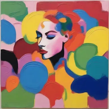 The painter created an extemporaneous masterpiece in just a few hours, using a variety of bright colors and bold strokes.