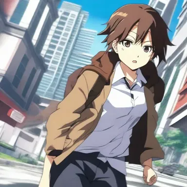 The anime character made an extemporaneous decision to save a fellow character from danger, showing courage and quick thinking in a critical moment.