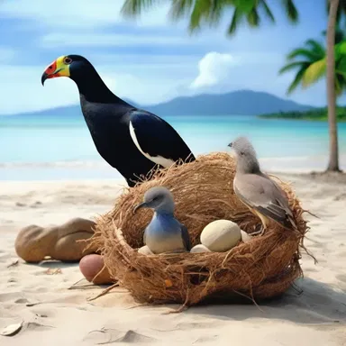During the Paleolithic era, early humans observed maleo nesting habits on the sandy beaches of Celebes Island.