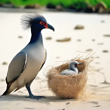 During the Paleolithic era, early humans observed maleo nesting habits on the sandy beaches of Celebes Island.