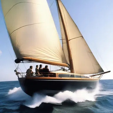 The movie showcased a thrilling chase scene where the protagonist skillfully adjusted the tension in the luff of the sail to speed away from their pursuers.