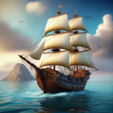 In the enchanted realm of the fantasy world, the magical ship could effortlessly luff its sail, moving against the wind.