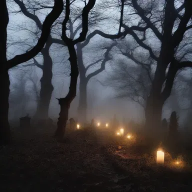 The haunted garden was filled with eerie silicles that emitted a ghostly glow, stirring an unsettling feeling in anyone who laid eyes on them.