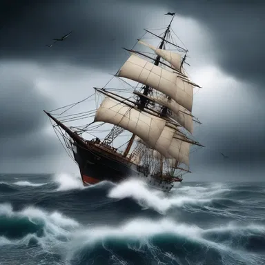 The protagonist's ship started to yaw uncontrollably in the stormy sea, adding suspense to the scene in the literature piece.