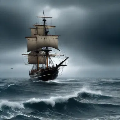 The protagonist's ship started to yaw uncontrollably in the stormy sea, adding suspense to the scene in the literature piece.