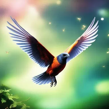 The magical creature took flight, its wings allowing it to yaw gracefully through the air like a majestic bird.