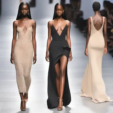 The designer introduced a new dress style with a dramatic yaw at the back, which created a unique and eye-catching look on the runway.