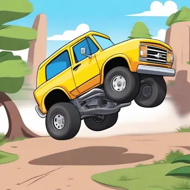 In the animated cartoon, the car's tires would spin wildly and cause the vehicle to yaw out of control.