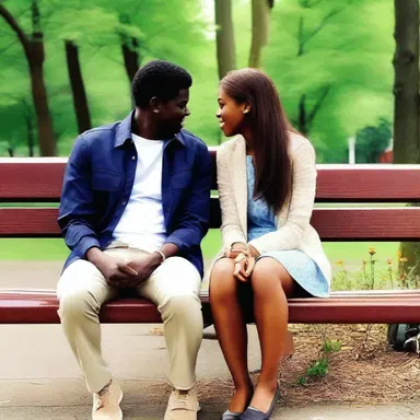 As they sat on the park bench, he couldn't help but yaw as a sign of his drowsiness, which made her giggle fondly.