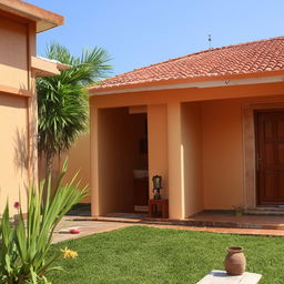 A house featuring two rooms, a kitchen, a sitting room with an attached bathroom and another room with an attached bathroom