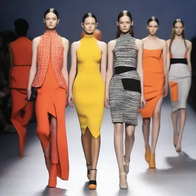 The designer's collection featured bold and avant-garde nonionic fabrics that added a touch of modernity to the runway.