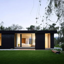 A simple yet elegant architectural design of a budget-friendly home with minimalist style and efficient use of space.