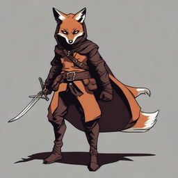 Generate an image of a fox rogue from a Dungeons and Dragons game