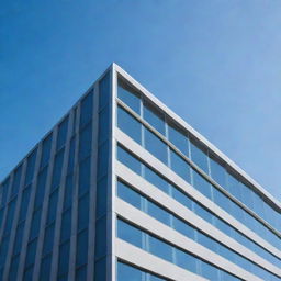 A modern building representing 'Impact Leadership Academy'. It should reflect characteristics of ambition, knowledge, and innovation, with stylish architecture under a clear blue sky.