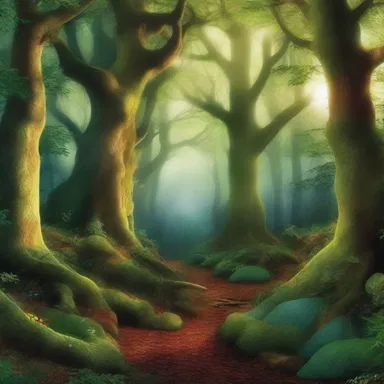 The author described the enchanted forest as a mystical place where the temperature was attempered to match the characters' emotions.