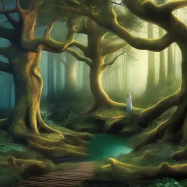 The author described the enchanted forest as a mystical place where the temperature was attempered to match the characters' emotions.