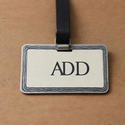 A stylish, unique name tag engraved with the name 'Saad'.