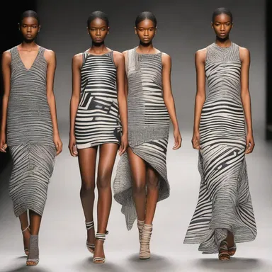 The fashion designer showcased a unique collection inspired by ancient spear patterns.