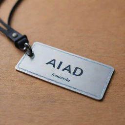 A stylish, unique name tag engraved with the name 'Saad'.