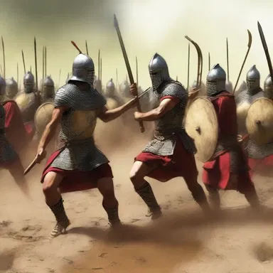 During ancient warfare, warriors would spear their enemies as a primary method of attack.