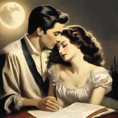 In his passionate pursuit of love, he wrote countless love letters and serenaded her under the moonlight.
