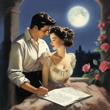 In his passionate pursuit of love, he wrote countless love letters and serenaded her under the moonlight.