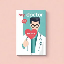 Create a romantic and appealing book cover for an ebook titled 'Hey, Doctor'