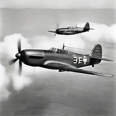 During World War II, Allied pilots engaged in intense dogfights in the cockpits of their fighter planes.