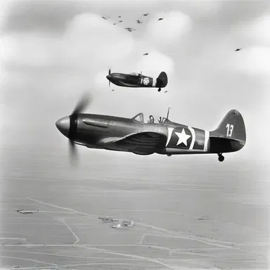 During World War II, Allied pilots engaged in intense dogfights in the cockpits of their fighter planes.