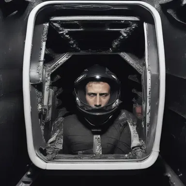The driver felt trapped in the dark and claustrophobic cockpit, as if it were a creeping coffin.