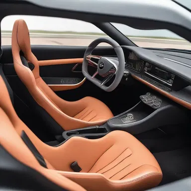 The sleek design of the cockpit seamlessly blended with the modern aesthetic of the racing car.