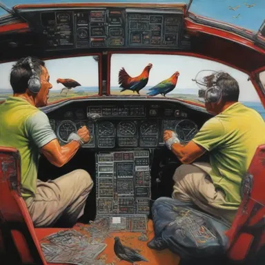 The artist painted a vivid and detailed depiction of the cockpit, capturing the intensity of the cockfight.