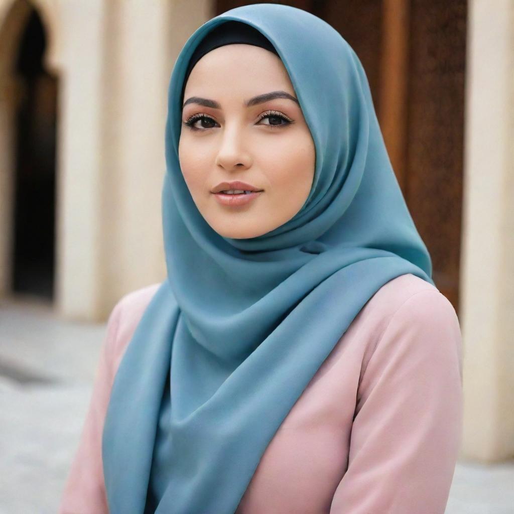 An elegant lady in stylish hijab